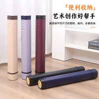 Square Flip-Top Art Tube with Adjustable Length, Plastic Storage Tube for Posters and Artwork