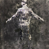 Mirror Man Costume Reflective Sequins Performance Suit for Dance Shows and Bar Performances Unisex