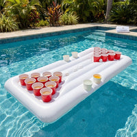 Inflatable Rectangular Ice Bar for Summer Team Building, Water Park, Portable Beverage and Fruit Tray Ice Trough