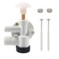 Easy-to-Install RV Toilet Valve with Screws Sturdy RV Toilet Valve Kit High-Quality Upgraded for Motorhome Plumbing
