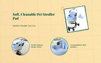 Ultra-Soft Pet Stroller Pad, Removable, Foldable, Lace