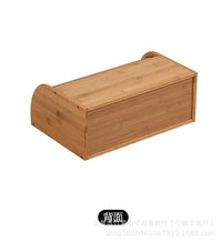 多功能厨房家用楠竹简易面包收纳箱竹制翻盖面包箱蛋糕收纳箱