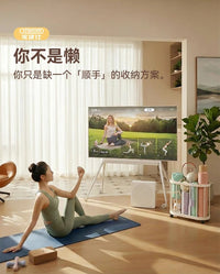 瑜伽垫收纳筐家用运动工具篮球类体育用品收纳神器健身器材置物架