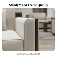 New Chinese aesthetic Wooden Frame Negotiation Chair Modern Minimalist Upholstered Armchair Elegant Design Single Seat Sofa Comfortable Upholstery for Business Professionals, Interior Designers, Meeting Room, Reception Area, Hotel Lobby, perusing alcove