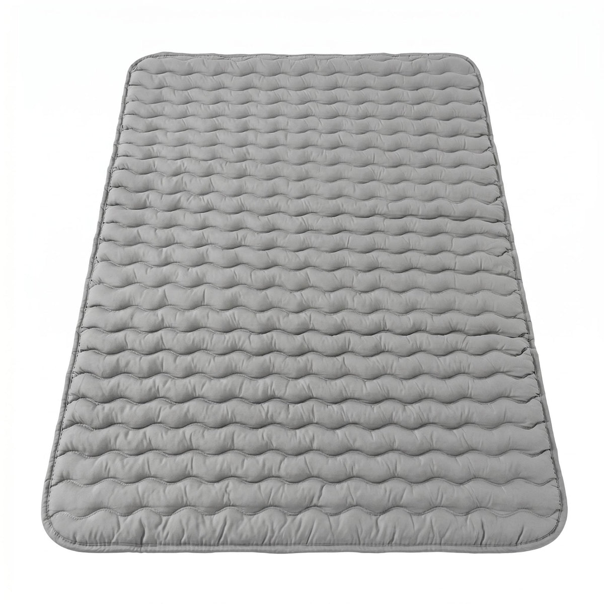 Wave-Textured Mattress Pad Breathable Bed Gear Quiet