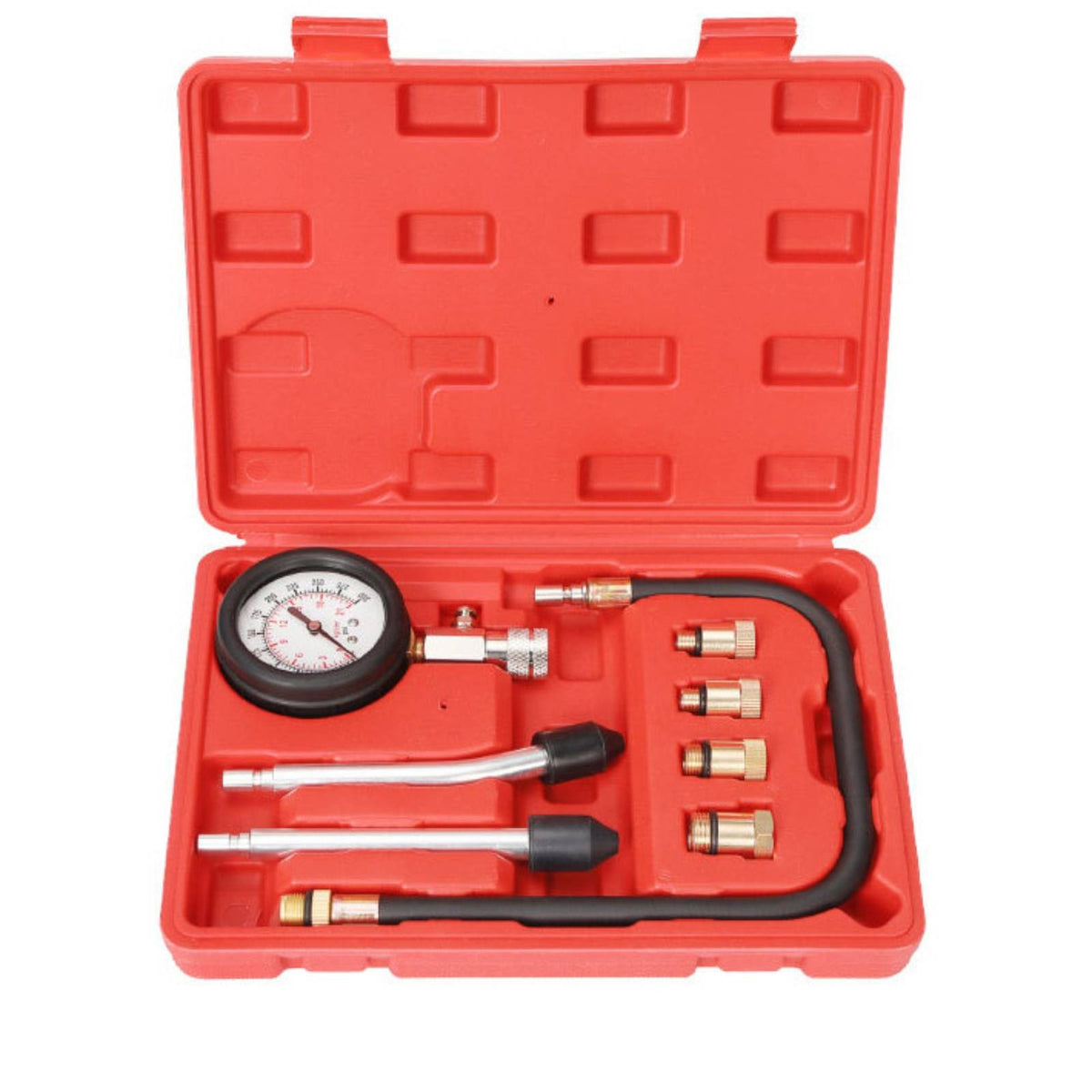 Analog Compression Tester with Carrying Case Automotive Cylinder Compression Tester Kit Universal Tool Accurate for Garage