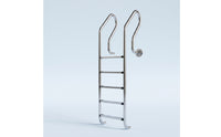 Rust Resistant Stainless Steel Pool Ladder Long-Lasting Pool Ladder with Handrails Stable Modern