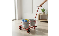 1 Piece Bucket Dolly Hand Cart Rolling Dolly Hand Truck Dolly with Wheels Metal Construction for Effortless Mobility Suitable for Cleaning Tasks Workshop Projects Liquid Handling Home Use