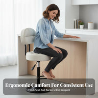 Adjustable Pedestal Chair with Backrest Modern Design for Homeowners