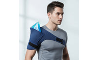 Adjustable Shoulder Brace Compression Shoulder Brace with Strap Enveloping for Recovering Patients, Athletes, Recovery, Workouts
