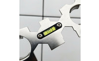 Thickened Design Plumbing Wrench with Bubble Level Labor Saving Shower Head Spanner with Bubble Level Stainless Steel Multifunctional Shower Wrench Long-Lasting for Plumbers, DIY Enthusiasts, Home Repair