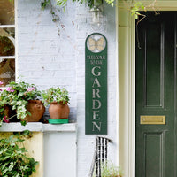 Solid Wood Garden Hanging Sign Green Wall Decor for Outdoor Courtyard