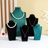 Velvet Necklace Display Stand, Jewelry Neck Form, Counter Display Prop