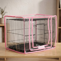 Bird Cage Cover with Transparent Cage Cover Panel, EVA Material Anti-Wind Birdcage Cover, Zippered Indoor Outdoor Pet Cage Cover for Guinea Pig