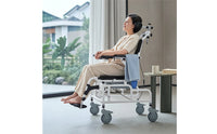 Reclining Shower Commode Transport Chair Wheeled for, Patients