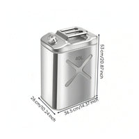 Stainless Steel Fuel Can Portable Container Rust-Resistant for Garage, Mechanics