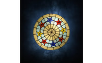 Stained Glass Ceiling Light Colorful Fixture Decorative for Bedroom, Hallway