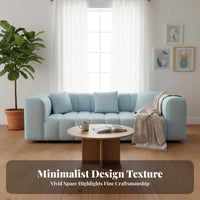 Quilted Block Sofa Minimalist Design Couch Soft Touch Living Room Furniture for Apartment Dwellers, Young Adults, Lounge Area, Bedroom