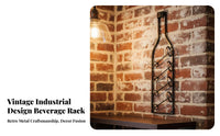 Wall Mounted Beverage Rack Space-Saving Industrial Iron Beverage Rack Easy to Install Industrial Bar Shelf for Restaurant Owners, Living Room, Kitchen