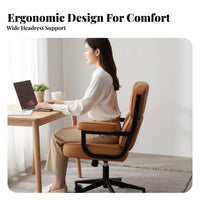 Soft Upholstery Upholstered rotating Armchair Modern design paddinged Armchair Rolling Casters Task Chair Ergonomic rearrest for Students, Women, Girls, Study Room, Bedroom