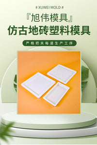 Plastic Mold for Antique-Style Floor Tiles, Vertical, for Courtyards and Plazas