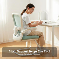 Ergonomic Design Mesh rear Sled Base Chair assistance Sled Base Armchair Padded Seat Office Furniture Easy to Assemble for Students, Home Users, Conference Attendees, Study, Bedroom, Reception Area, Waiting Room
