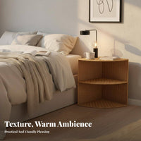 Faux Rattan Weave Storage cabinet Multitier Woven& look Storage multi-tier for Renters