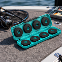 Mythic Deity Fishing Tackle Box Polymer 8 Spool Carp Fishing Rig Storage Box, Scratch Resistant Fishing Line Organiser for Anglers