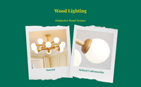 Adjustable oak ceiling light
