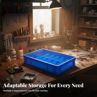 Compartment Box Screw Organizer Box Wear-Resistant Divided Storage Crate for Warehouse