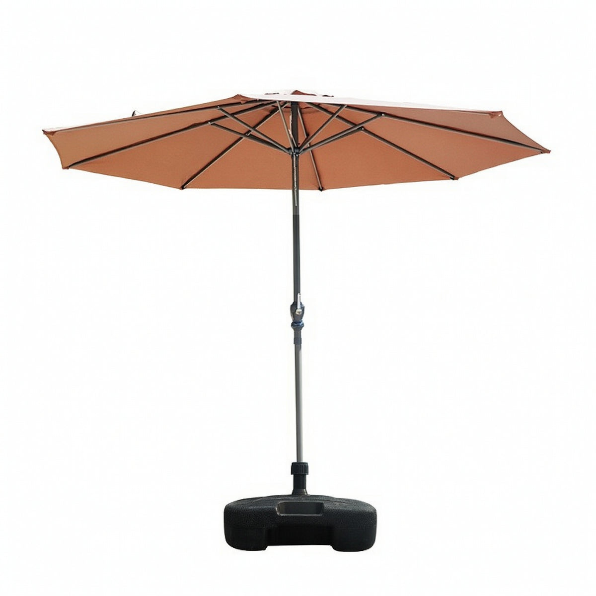 Umbrella with Water-Filled Base Outdoor Center-Pole Umbrella with Base Water-Filled Stand Sunshade Weighted for Patio, Garden