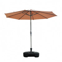 Umbrella with Water-Filled Base Outdoor Center-Pole Umbrella with Base Water-Filled Stand Sunshade Weighted for Patio, Garden