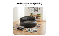 distinctive Half-Moon Design semi-circularShaped Single Sofa Modern aesthetic Oversized Round Chaise Deep Seat Lounge Chair Supportive Cushioning for comfortable seekers, Young Adults, Students, Living Room, Apartment, perusing corner, Home Office
