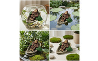 Monkey Figurine Resin Pond Ornament Decorative Aquarium Decoration for Gardeners