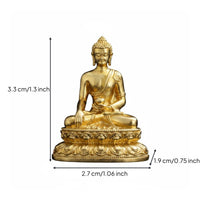Small Brass Buddha Figurine Auspicious Charm Religious Artifact for Collectors