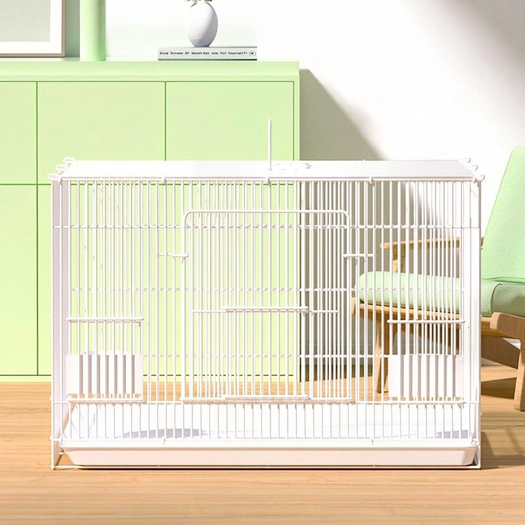 Chick Breeding Box and Folding Breeding Box, Iron Quail Cage and Duckling Cage, Portable Bird Chick Starter Kit with Easy Clean Removable Tray