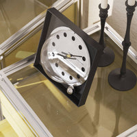 Modernist Design Timepiece Minimalist Design Square Desk Timepiece Glass Lens