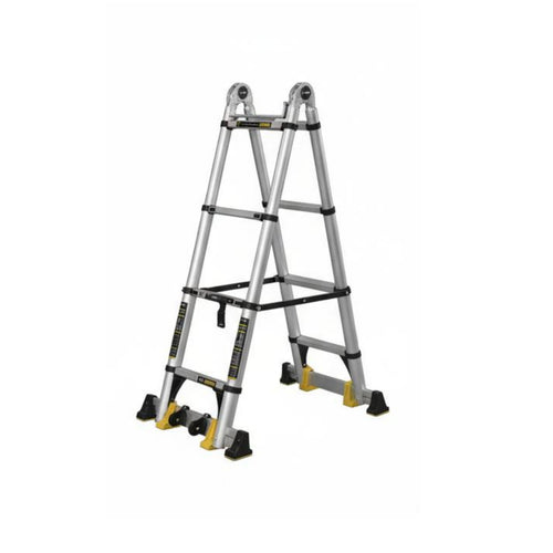 Aluminum Alloy Folding Step Ladder, Telescopic, Multi-Functional, Anti-Slip, For Home & Engineering
