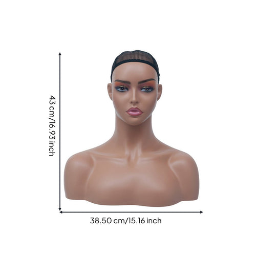PVC Mannequin Head Female Mannequin Head Easy to Easy to Maintain Model for Salon, Dressing Table