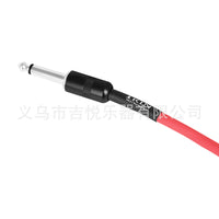 吉他连接线6.5弹簧线电吉他贝斯音频线3米弹簧卷线弯头音响连接线