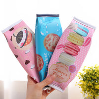 Creative Macaron Cookie Pencil Case Large Capacity Student Stationery Pouch