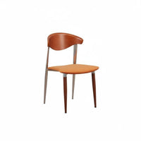 Crear Wooden Chair Wabi-Sabi Aesthetic Armless Side Chair Nordic design Ergonomic supportrest for Design lovers, Homeowners