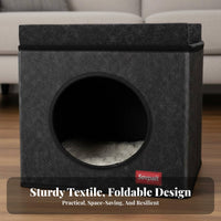 2tieredstory Feline Cube Foldable Two-Storytieredstory Feline Cube With Scrapeing Pad Long-Lasting Stable for Indoor