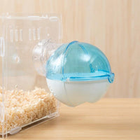 Acrylic Hamster Sand Bath and Hamster Bath, Screw Mount Hamster Bath for Dwarf Hamsters, External Sand Bathroom with Removable Top for Cage