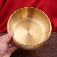 黄铜茶洗办公室茶道茶具纯铜摆件会销礼品批发金属工艺品铜器摆饰