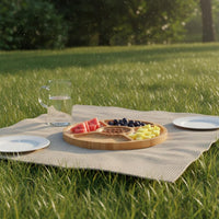 Bamboo Cheese Board and Set Includes Ceramic Bowls for Housewarming, Hosts
