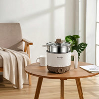 Multi-Function Electric Pot Nonstick Steam and Cooking Pot Multifunction Electric Cooker with Glass Lid for Students, Small Kitchen, Dorm Room