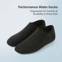 3mm Synthetic rubber Diving Socks for Swimming and Surfing, Low Top Thermal Wetsuit for Snorkeling, Unisex Open Water Footwear