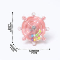 Parrot Rotating Toy with Internal Rattle Beads, Rotating Wheel for Parrot Enrichment, Cage Clip Mount for Parakeet Cockatiel
