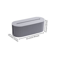 Ribbed Surface Long Rounded Shape Power Strip Box Cable Management Box